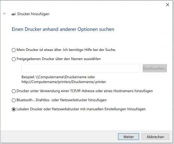 Excel Insights: Screenshot Dialog Drucker hinzufügen um den Microsoft Print To PDF Drucker hinzuzufügen